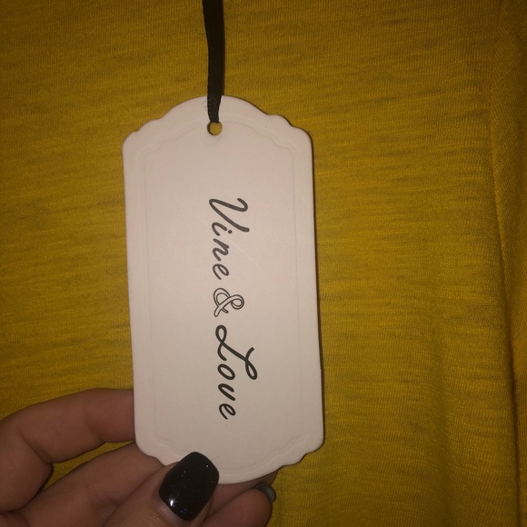 NWT Mustard Ruffle Sleeve Shirt - Picture 4 of 6